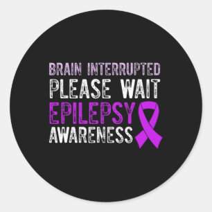 Epilepsimedvetande Epileptisk Warrior Överlevande Runt Klistermärke