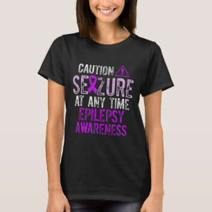 Epilepsimedvetande Epileptisk Warrior Överlevande T Shirt