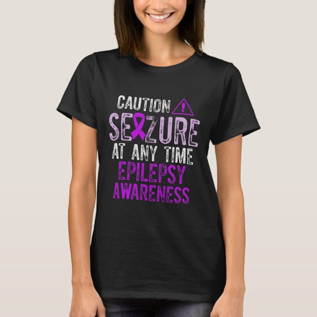 Epilepsimedvetande Epileptisk Warrior Överlevande  T Shirt (Framsida)
