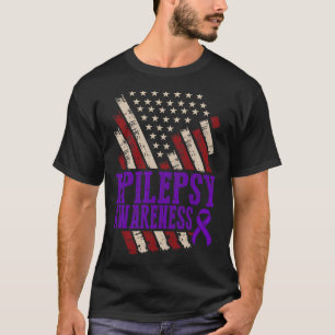 Epilepsimedvetande Epileptisk Warrior Överlevande T Shirt