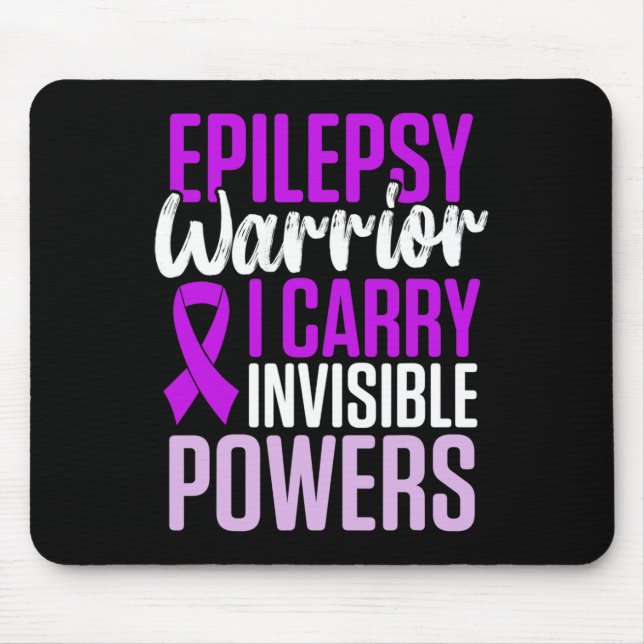 Epilepsimedvetande Epileptisk Warrior Överlevare 2 Musmatta (Framsidan)