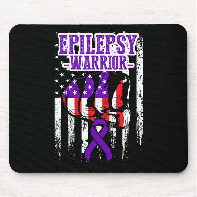 Epilepsimedvetande Epileptisk Warrior Överlevare 2 Musmatta (Framsidan)