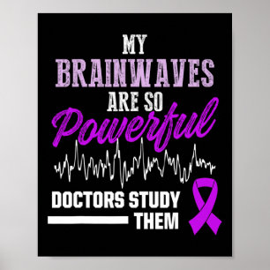 Epilepsimedvetande Epileptisk Warrior Överlevare 2 Poster