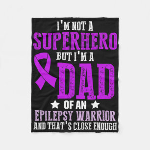 Epilepsimedvetande Epileptisk Warrior Överlevare 6 Fleecefilt