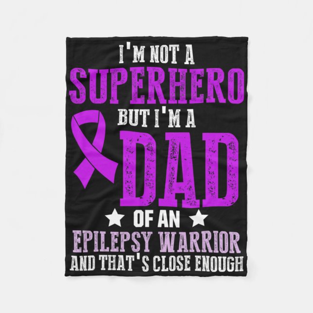 Epilepsimedvetande Epileptisk Warrior Överlevare 6 Fleecefilt (Framsidan)