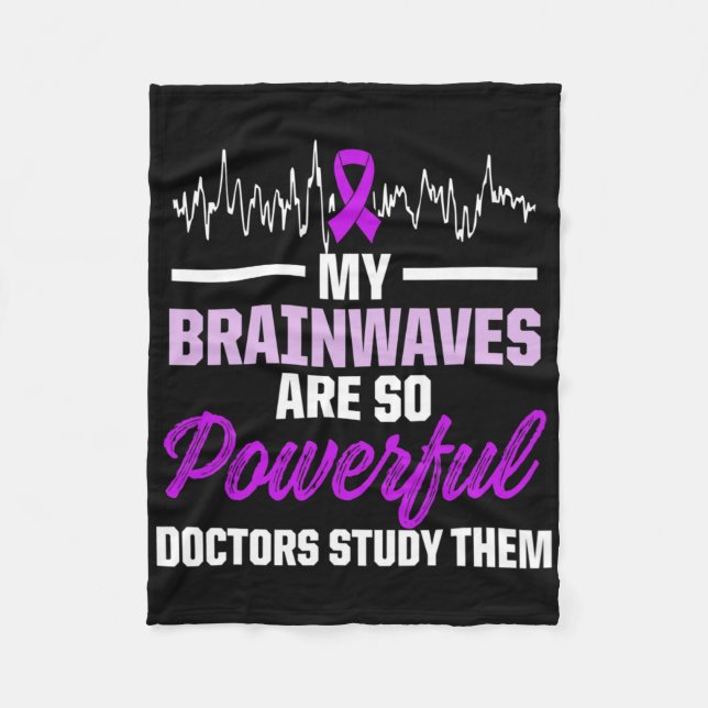 Epilepsimedvetande Epileptisk Warrior Överlevare  Fleecefilt (Framsidan)