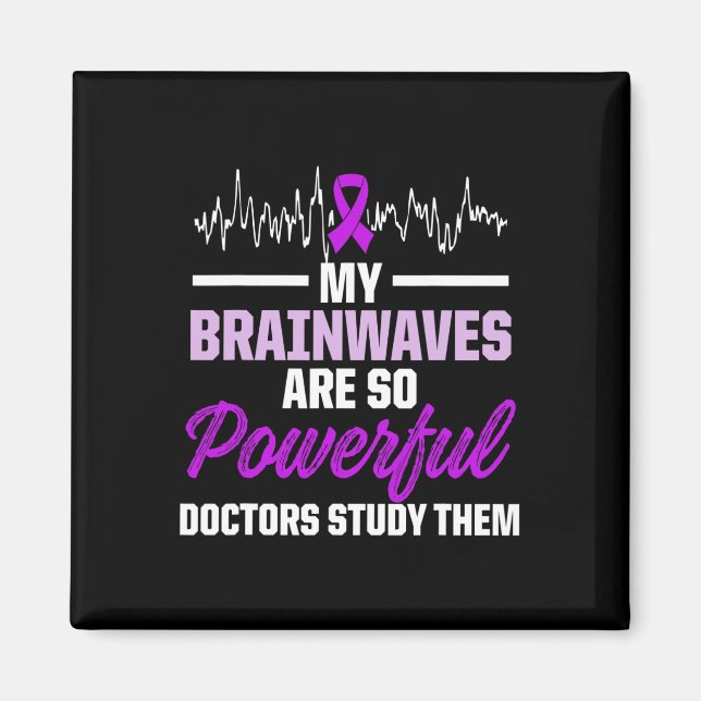 Epilepsimedvetande Epileptisk Warrior Överlevare  Magnet (Framsidan)