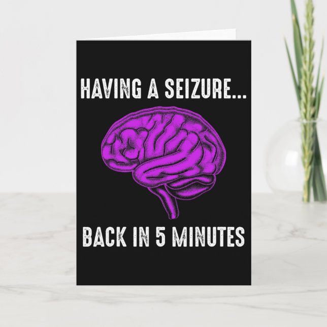 Epilepsimedvetande Har Anfall Epileptisk Krigare Kort (Framsida)