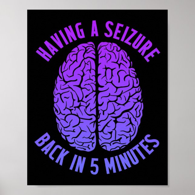 Epilepsimedvetande Har Anfall Epileptisk Krigare Poster (Framsidan)