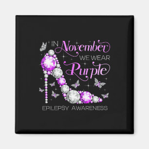 Epilepsimedvetande I November Har Vi På Oss Lila B Magnet