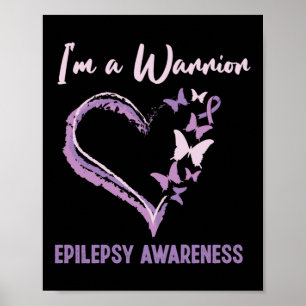 Epilepsimedvetande Jag är en hjärt-hjärt-fjäril Poster