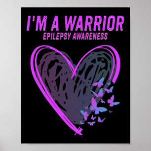 Epilepsimedvetande - jag är en hjärt-hjärt-fjäril  poster