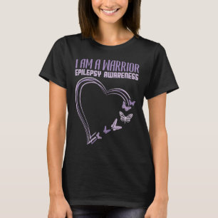 Epilepsimedvetande Jag är en hjärt-hjärt-fjäril T Shirt