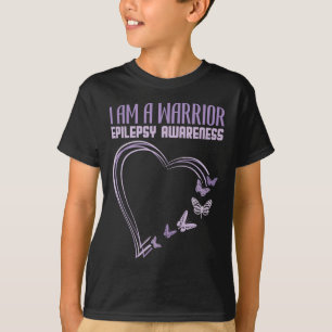 Epilepsimedvetande Jag är en hjärt-hjärt-fjäril T Shirt