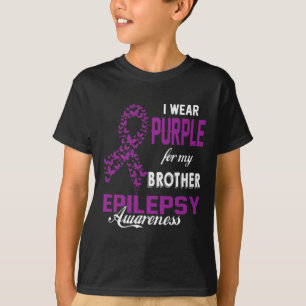 Epilepsimedvetande Jag Bär Lila För Min Bror Fa T Shirt