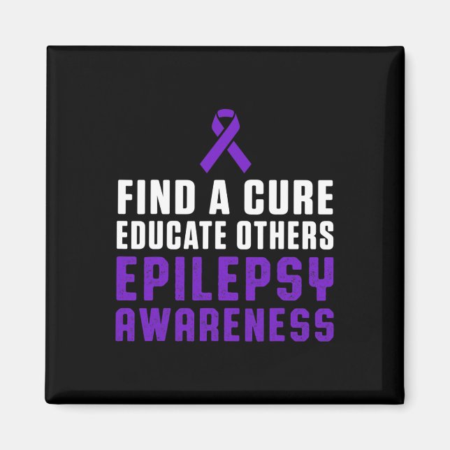 Epilepsimedvetande Kul Hälsosam Epileptisk Krigare Magnet (Framsidan)