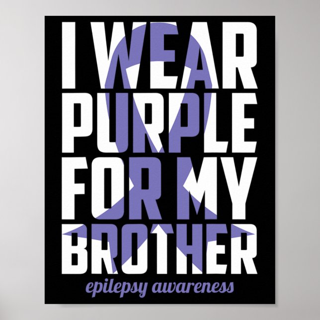 Epilepsimedvetande Lila För Min Bror Band 1  Poster (Framsidan)
