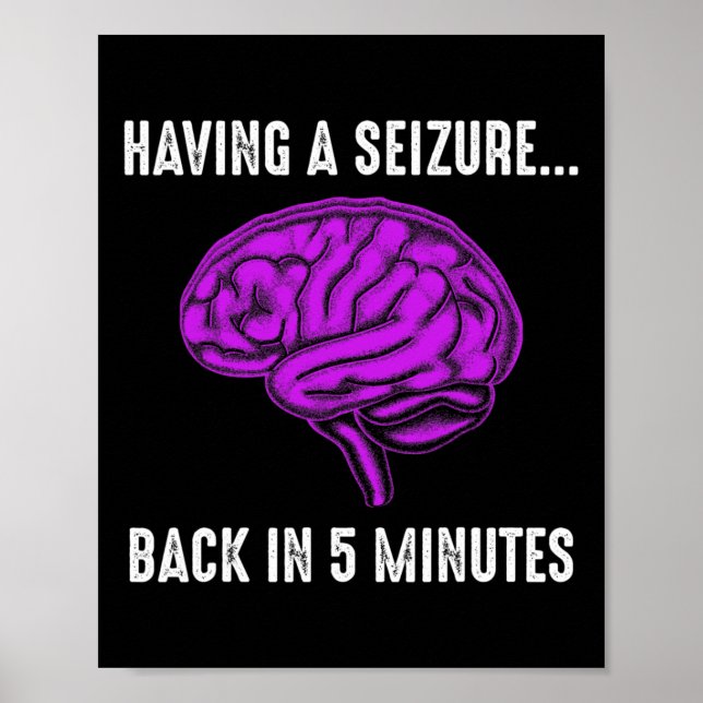 Epilepsimedvetande Med Anfall Epileptisk Krigare Poster (Framsidan)