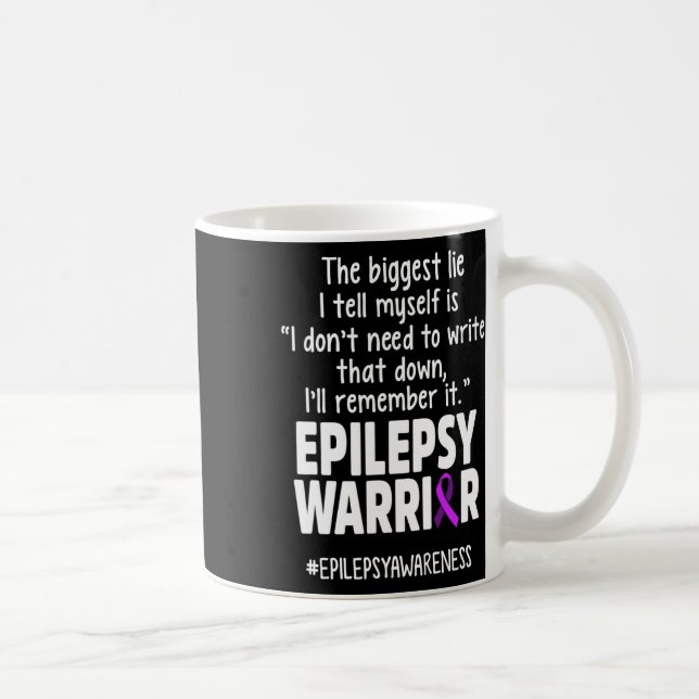 Epilepsimedvetande Skriv Det Epileptisk Warrior Öv Kaffemugg (Höger)