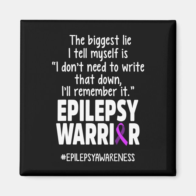 Epilepsimedvetande Skriv Det Epileptisk Warrior Öv Magnet (Framsidan)