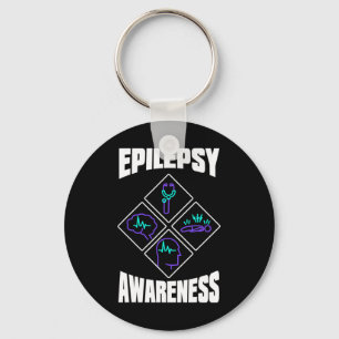 Epilepsimedvetande Specialisera Epileptisk Warrior Nyckelring
