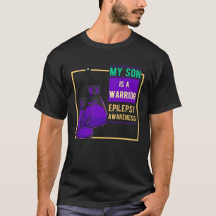 Epilepsimedvetandedagen Lila Band Stolt Mamma Papp T Shirt