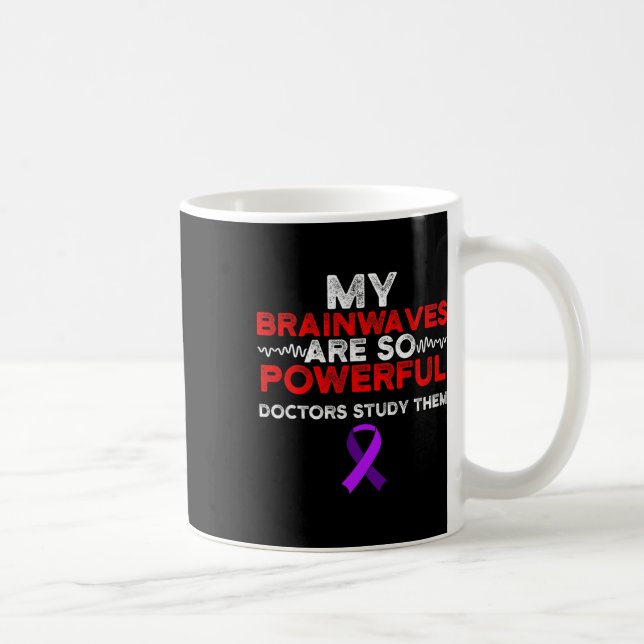 Epilepsimedvetandegrad Brain Vågar Epileptic Warri Kaffemugg (Höger)
