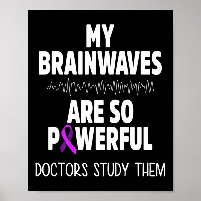 Epilepsimedvetandegrad Brain Vågar Epileptic Warri Poster (Framsidan)