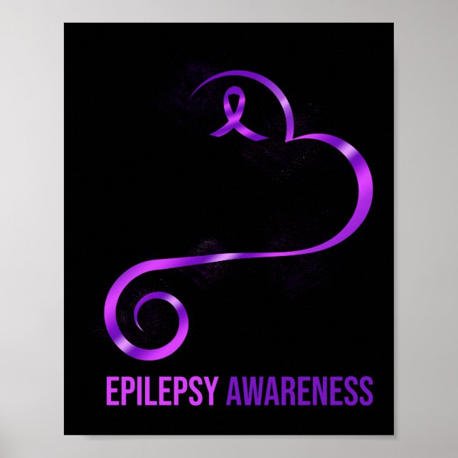 Epilepsimedvetandegrad Hjärtat Poster (Framsidan)