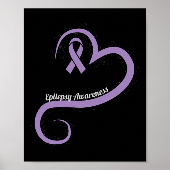 Epilepsimedvetandegrad Hjärtat Poster (Framsidan)