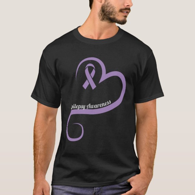 Epilepsimedvetandegrad Hjärtat T Shirt (Framsida)