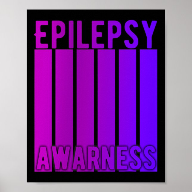 Epilepsimedvetandegrad I november Bära Purpl Poster (Framsidan)