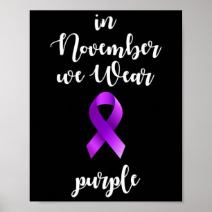Epilepsimedvetandegrad I november Bära Purpl Poster