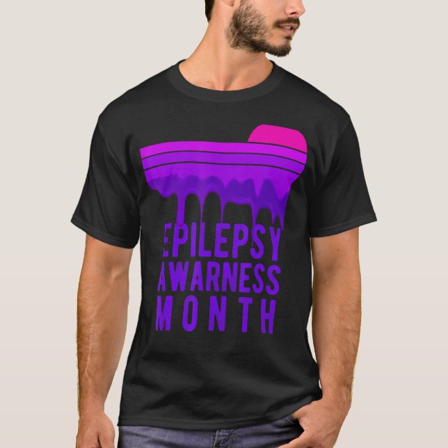 Epilepsimedvetandegrad I november Bära Purpl T Shirt (Framsida)