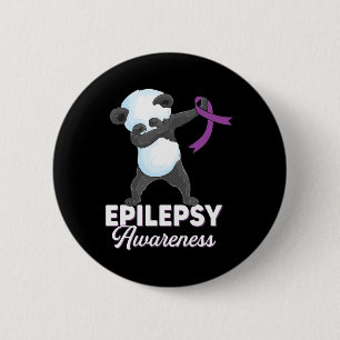 Epilepsimedvetandegrad Månadsdoping Panda Epilepsy Knapp