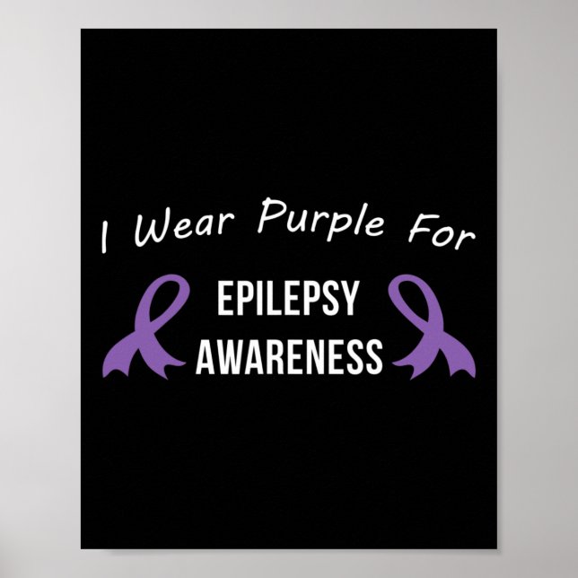 Epilepsimedvetandegrad Månadsstöd för Kärlek Cure  Poster (Framsidan)