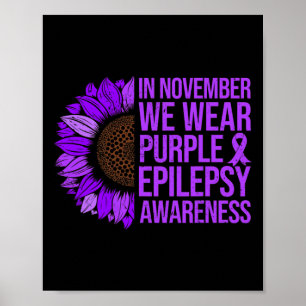 Epilepsimedvetandegrad Solros i november Vi Bära P Poster