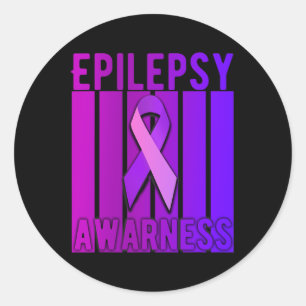 Epilepsimedvetandemånad I november Bära Purpl Runt Klistermärke