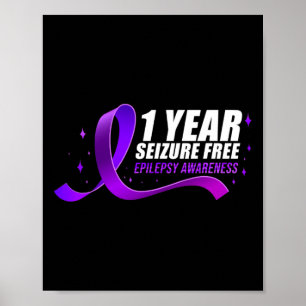 Epilepsimedvetenhet 1 års beskärningsfritt menyfli poster