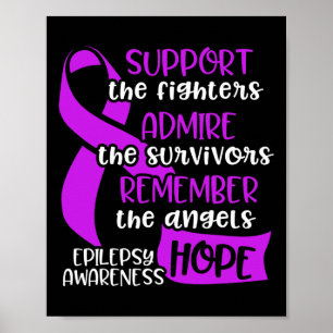 Epilepsimedvetenhet Admire Epileptic Warrior Survi Poster
