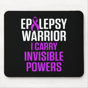 Epilepsimedvetenhet Bär Epileptisk Warrior Överlev Musmatta
