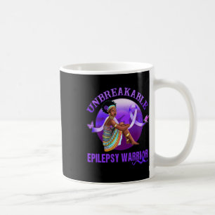 Epilepsimedvetenhet Black Women Obrytable Warrior Kaffemugg