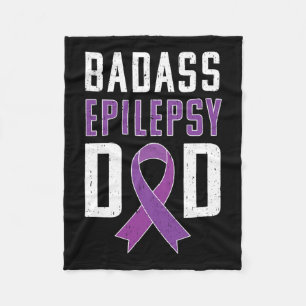 Epilepsimedvetenhet Epilepsi Pappa Lila Ribbon Fleecefilt