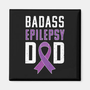 Epilepsimedvetenhet Epilepsi Pappa Lila Ribbon Magnet