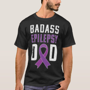 Epilepsimedvetenhet Epilepsi Pappa Lila Ribbon T Shirt
