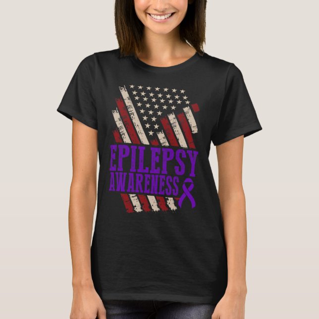 Epilepsimedvetenhet Epileptikaswarrior Survivor 17 T Shirt (Framsida)