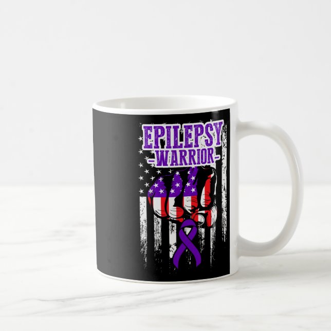 Epilepsimedvetenhet Epileptikaswarrior Survivor 22 Kaffemugg (Höger)