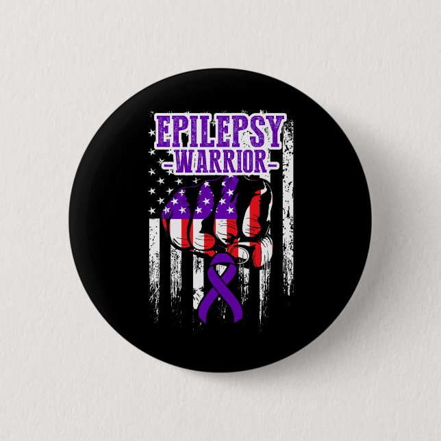 Epilepsimedvetenhet Epileptikaswarrior Survivor 22 Knapp (Framsida)