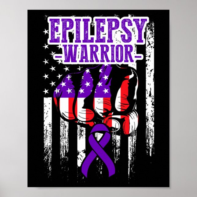 Epilepsimedvetenhet Epileptikaswarrior Survivor 22 Poster (Framsidan)