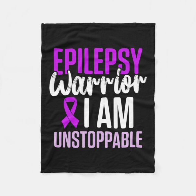 Epilepsimedvetenhet Epileptikaswarrior Survivor 23 Fleecefilt (Framsidan)